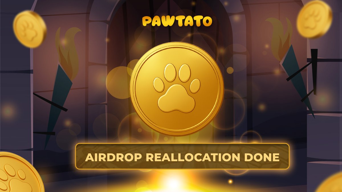PawtatoFinance's tweet image. The airdrop allocation re-evaluation &amp;amp; recalculation has been completed, and the updated values are now live. Eligible users can check their allocation again. 🪂

Leaderboard XP and NFT holdings were reviewed thoroughly and the distribution was adjusted accordingly.

We hope the…