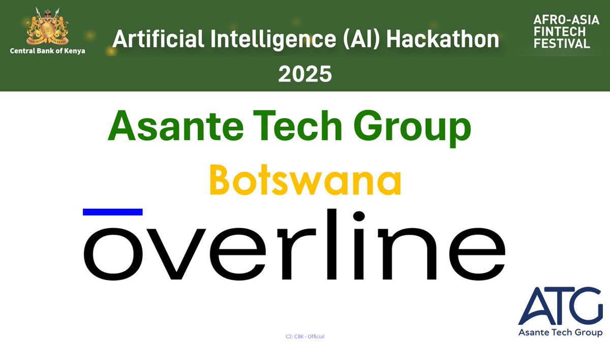 CBKKenya's tweet photo. Congratulations to Asante Tech Group of Botswana for emerging the overall winner of the #CBKAIHackathon2025 with their outstanding AI-driven solution! https://t.co/uMv5QE9A89