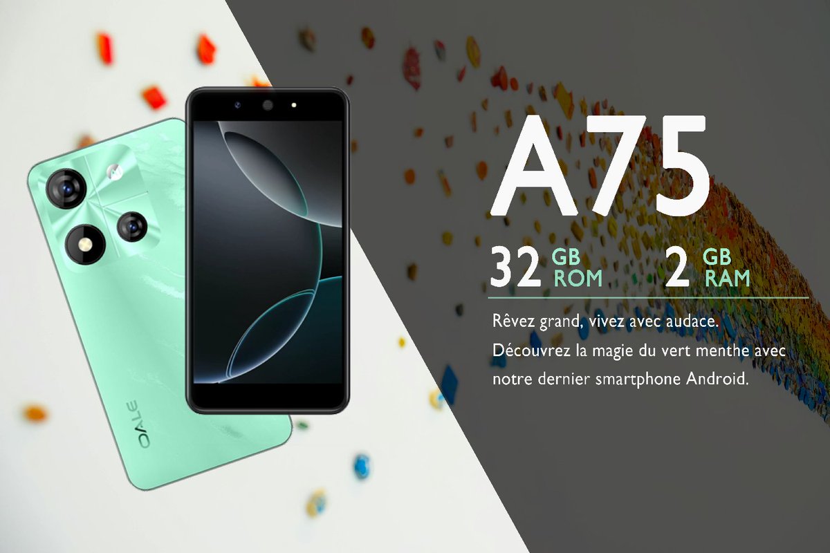 AutoMediaTech1's tweet image. Rêvez grand, vivez avec audace. Découvrez la magie du vert menthe avec notre dernier smartphone Android.

OALE A75 Smartphone 📱💚 shorturl.at/j7M8e

#OALEA75 #Smartphone #TechLifestyle #MintGreenVibes #AndroidPhone #NewRelease #StayConnected #TechStyle #GadgetGoals  🌟