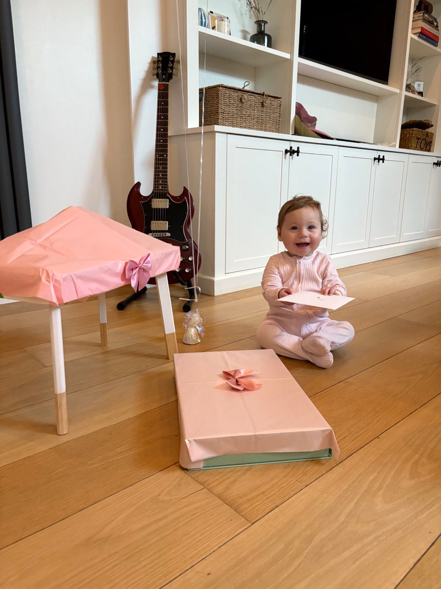 My little Luna-Lu. One today. 🎂 🌙  🎈