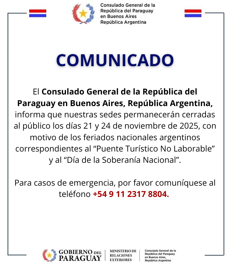 🇵🇾 COMUNICADO