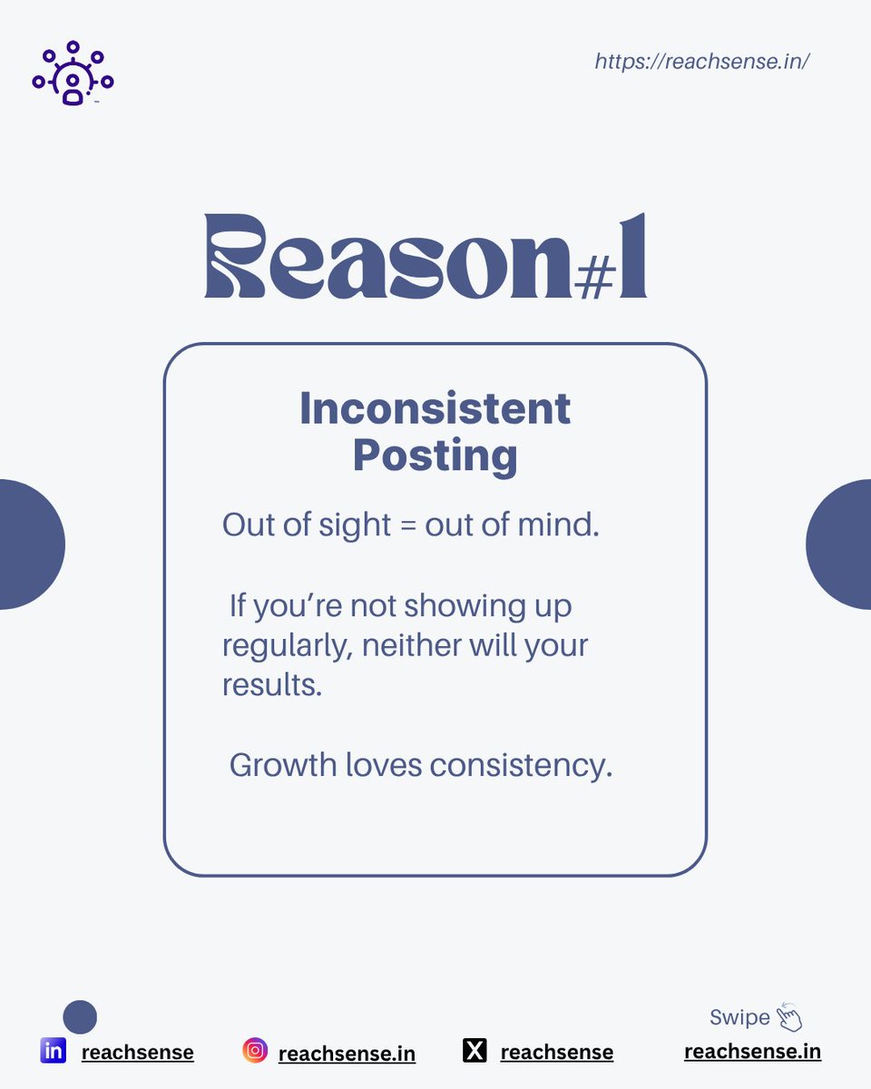 reachsense's tweet image. Struggling to grow on LinkedIn?
It’s not the platform that’s holding you back, it’s the strategy.

Swipe to uncover the silent mistakes most professionals make.

#linkedingrowth #reachsense #linkedintips #personalbranding #contentstrategy