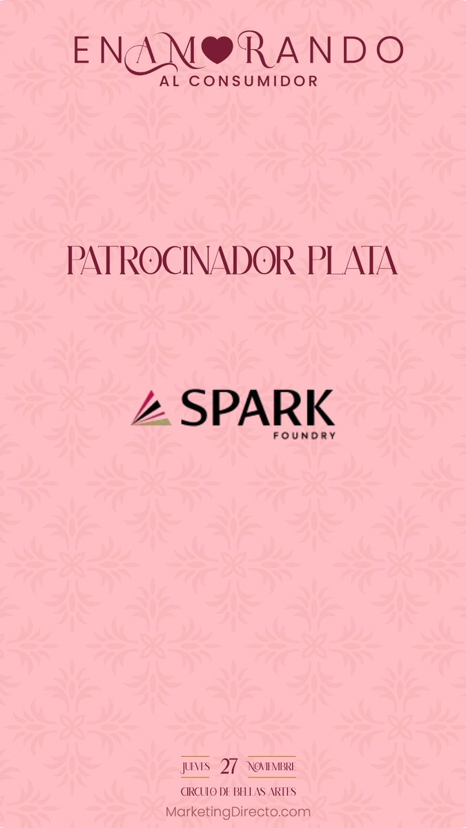 <a href="/SparkFoundryES/">Spark Foundry Spain</a>, una agencia de publicidad destacada por marcar la diferencia, se convierte en PATROCINADOR PLATA!!

Julia González vendrá en su representación para hablar sobre la evolución del marketing, ¿queréis saber mas?

🎟️Consigue tu entrada aquí:
eventbrite.es/e/enamorando-a…