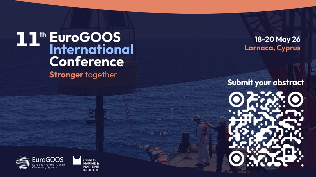 EuroGOOS's tweet image. 📢 The deadline for the Call for Abstracts for the 11th EuroGOOS International Conference has been extended! #EuroGOOSConference

You can submit your abstract until 27 November (23:59 CET): cyprusconferences.org/eurogoos2026/