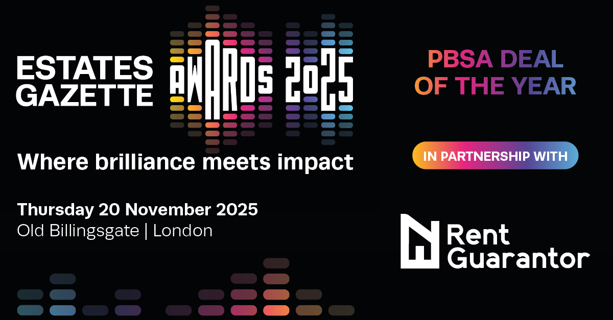 We are pleased to be sponsoring the PBSA Deal of the Year at this evening’s <a href="/Estates_Gazette/">Estates Gazette</a> Awards 2025, which aims to recognise standout student accommodation-focused transactions across the UK.

Good luck to the shortlisted nominees!