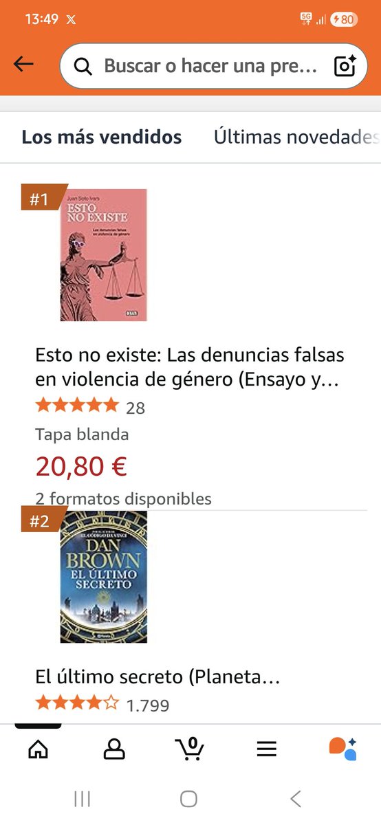 El libro mas vendido actualmente en Amazon España.