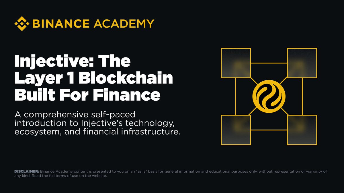 🚀 Ready to lead the future of Web3 Finance?

We have launched a FREE course with Injective, diving deep into their Layer 1 blockchain built for finance. Perfect for pros &amp; beginners alike!

Learn about tokenization, INJ tokenomics &amp; more.

Start here 👇
binance.com/en/academy/tra…