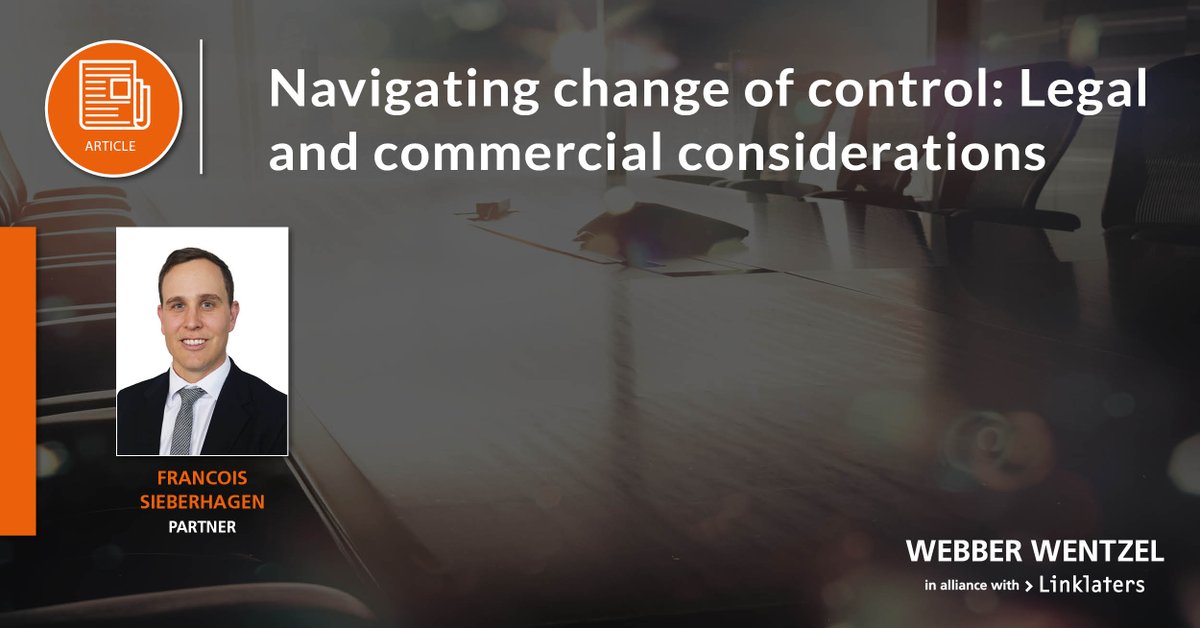 A change of control can trigger significant legal and commercial obligations under the Competition Act, contractual agreements, and sector-specific regulations. 

From Competition Commission approvals to consent requirements in key contracts, navigating these complexities is