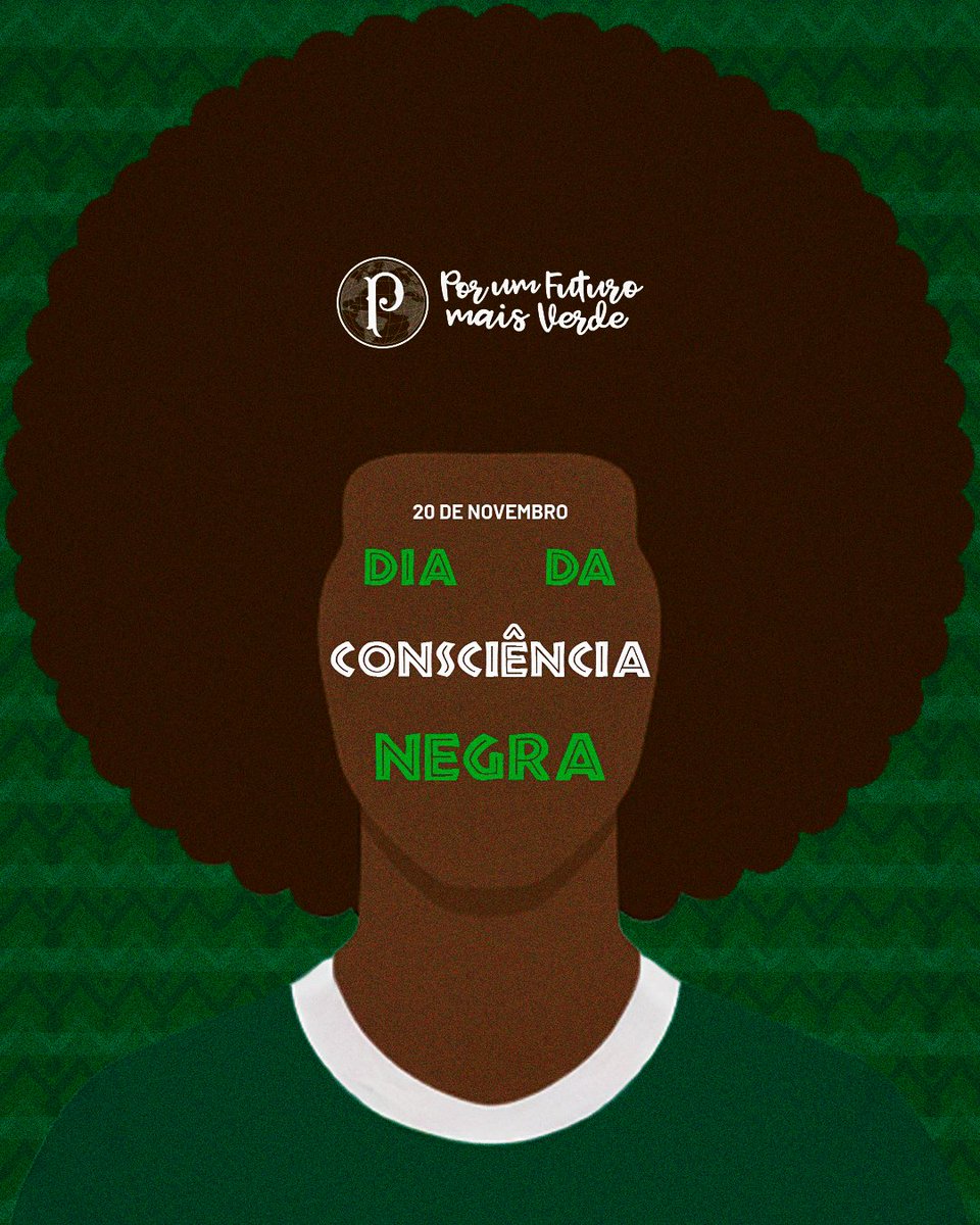 No Dia da Consciência Negra, reafirmamos nosso compromisso inegociável com o combate ao racismo. O #PalmeirasDeTodos nasceu da diversidade e segue firme na defesa do respeito, da igualdade e da justiça ✊🏿💚