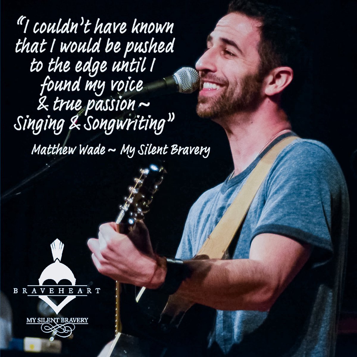 Brave❤️s, Matt found his true passion in songwriting~ what passion has helped you find your voice? 🎶 #thursdaythoughts with <a href="/mysilentbravery/">MY SILENT BRAVERY</a>

#mysilentbravery 
#InspirationalQuotes  
#MotivationalQuotes 
#musician 
#musicwithamessage