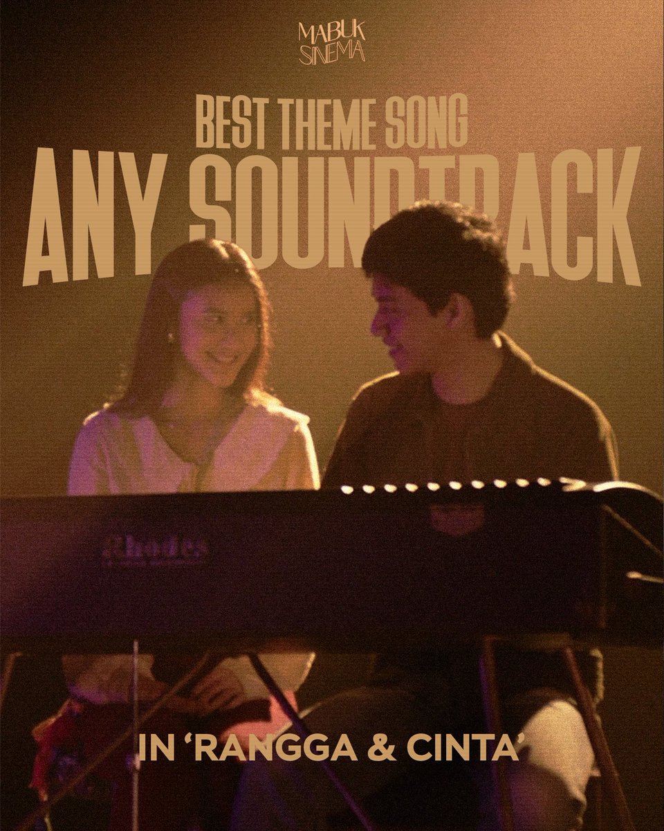 MabukSinema's tweet photo. Best Theme Song (that should've been changed to Best Original Song instead) snubs: TINGGAL from TINGGAL MENINGGAL and any soundtrack from RANGGA &amp; CINTA. https://t.co/nzYbA6iTkH