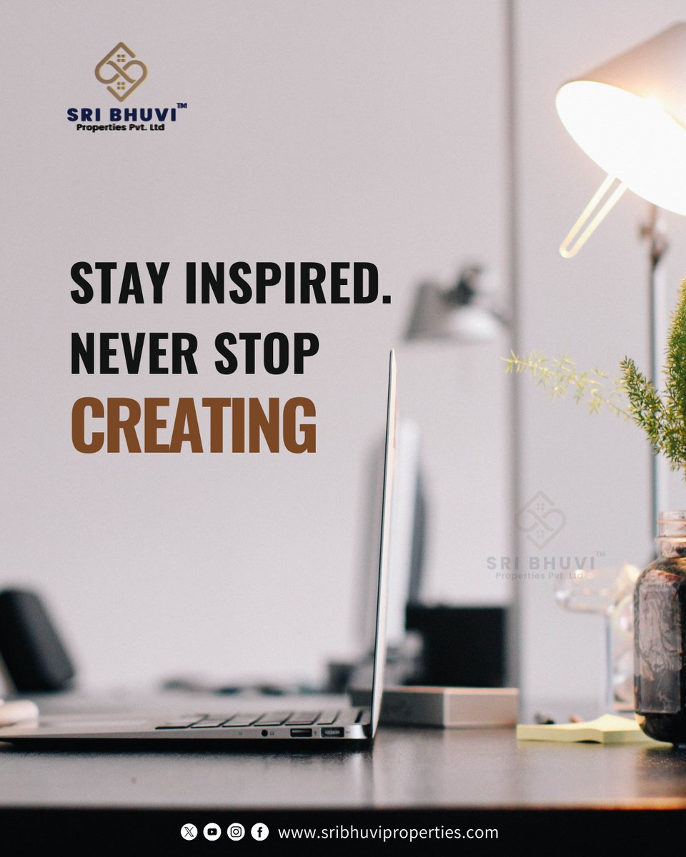 SreebhuviP's tweet image. Keep chasing ideas, keep building dreams, because creation is where growth begins. Stay inspired, always.
.
.
.
#SriBhuviProperties #StayInspired #KeepCreating #MotivationDaily #GrowEveryday #CreativeMindset #InspirationForAll