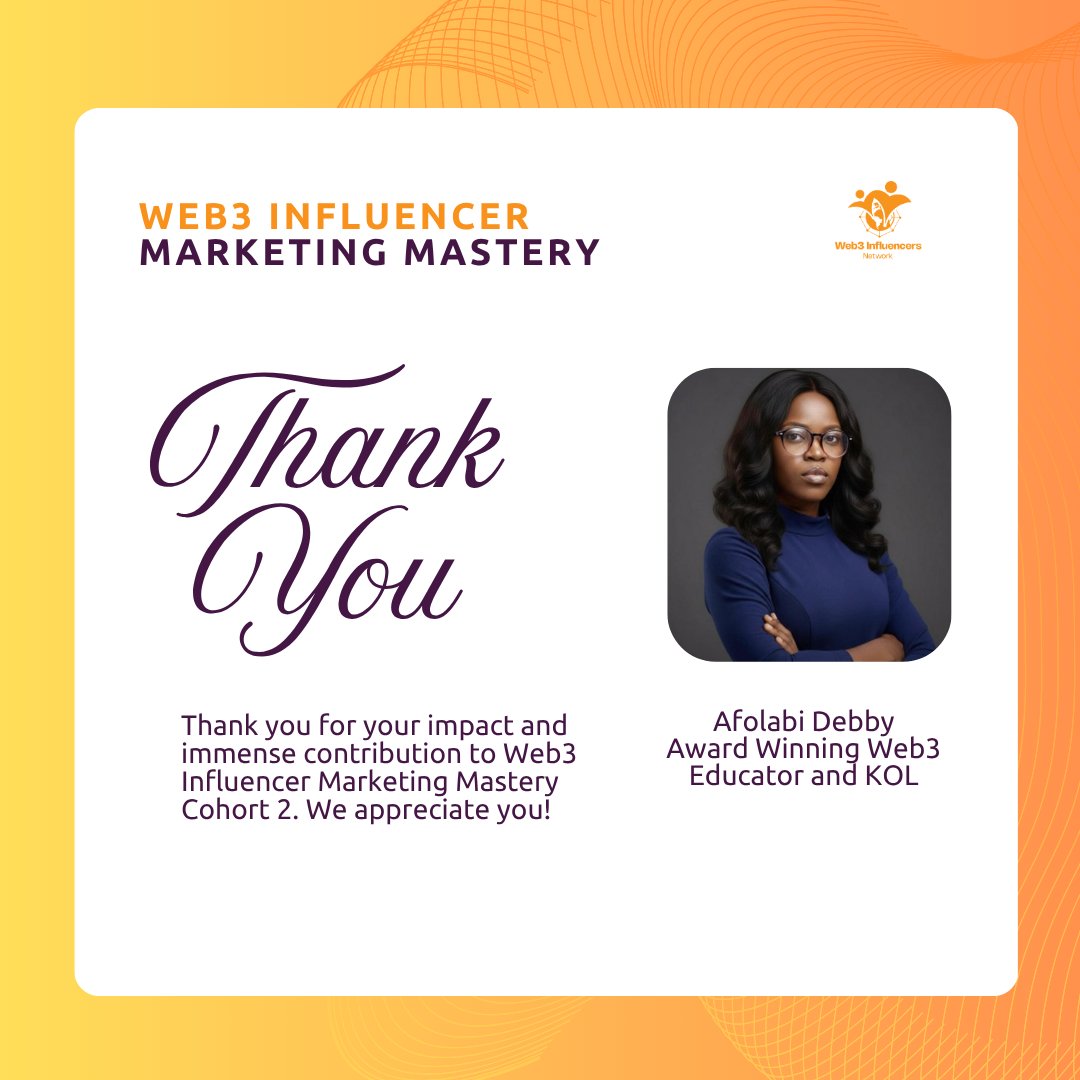 Thank you to our facilitator <a href="/Latilo2/">Global_Debby🌎</a> for an impactful class last Saturday. 

#WIMC
#Web3marketing