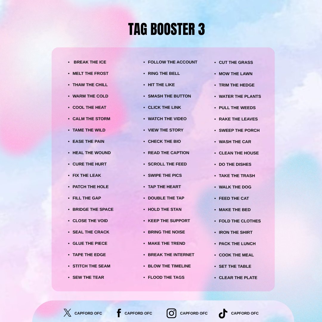 CapFordOFC's tweet photo. ONE THOUSAND FIVE HUNDRED REPLIES CHALLENGE
Be reminded of the TP rules!
• no numbers
• no emojis
• no all caps
• at least three words per tweet
• must have one hundred followers and above to join the tp
CAPFORD WIN THUgether
#CAPFORDWithSmilingAngels https://t.co/iNLc6yjeMz