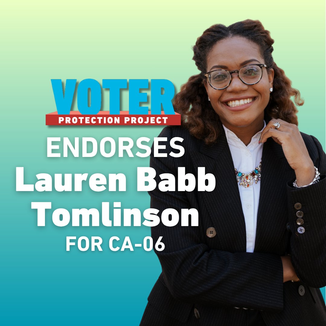 🚨 ENDORSEMENT: VPP is proud to back <a href="/LBTforCongress/">Lauren Babb Tomlinson</a> in CA-06. 🗳️

Lauren spent her career fighting for people whose voices politicians try to silence — defending healthcare access, workers’ rights, and the freedoms extremists are attacking every day. 

She’ll protect the freedom