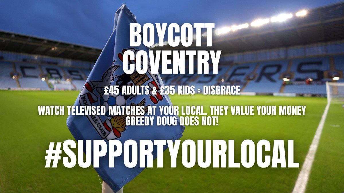 I shall be proudly supporting my local this Saturday and boycotting scandalous pricing and an out of touch owner.
Lots of pubs around the Albion showing. Sportsman, Cricketers, Island Inn. Take your pick. #UTA