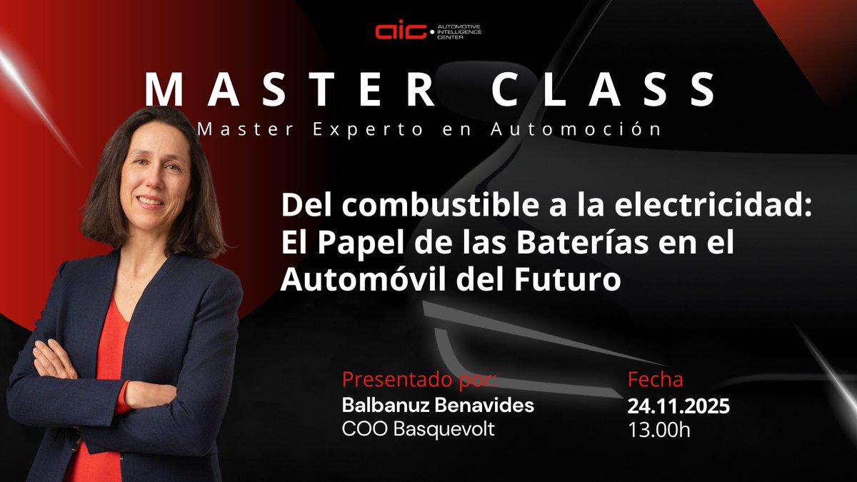 AIC_Academy's tweet image. MASTER CLASS - ENTIENDE LAS BATERIAS DEL FUTURO

Dentro de nuestro #MasterExpertoAutomoción tenemos una vertical de especialización en vehículo eléctrico con formaciones específicas sobre #electromovilidad, incluida una experiencia en #benchmarks con el #BYD o el #XIAOMI