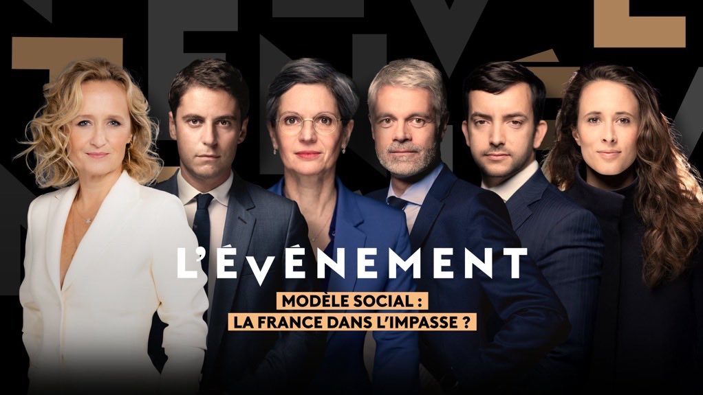 ClemencEspoir's tweet image. C’est ce soir. 

J’espère que les invités sont positionnés en fonction de l’heure de passation de chacun. Parce qu’autrement je vois pas pourquoi le facho Wauquiez se retrouve au milieu de l’affiche et Clémence Guetté derrière tout le monde…