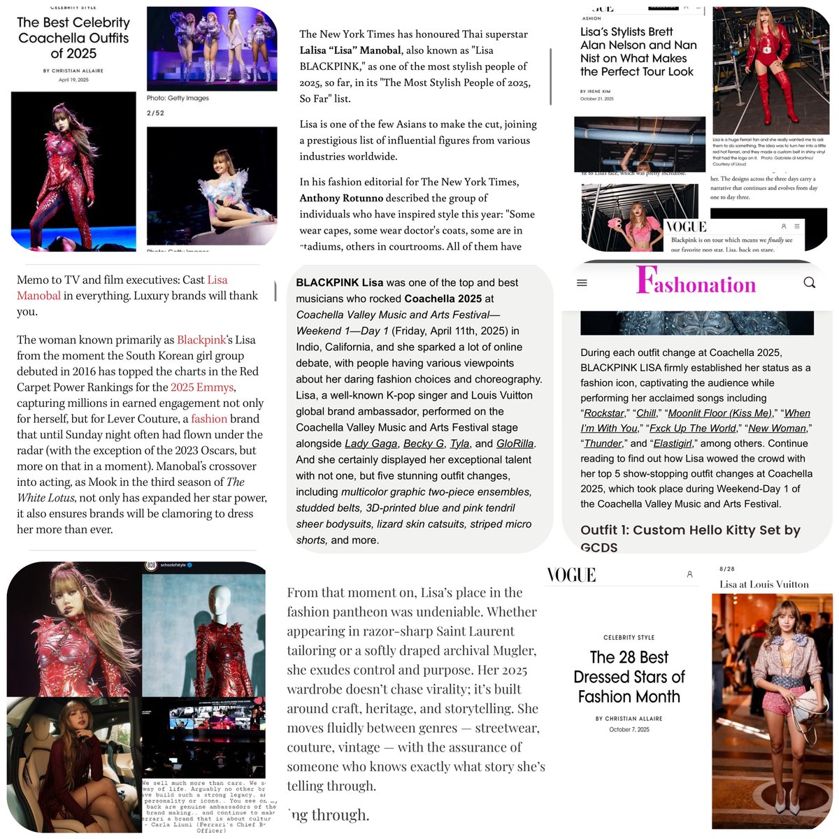 i love how she’s finally recognized as a fashion icon…2025 lisa is getting the recognition she deserves