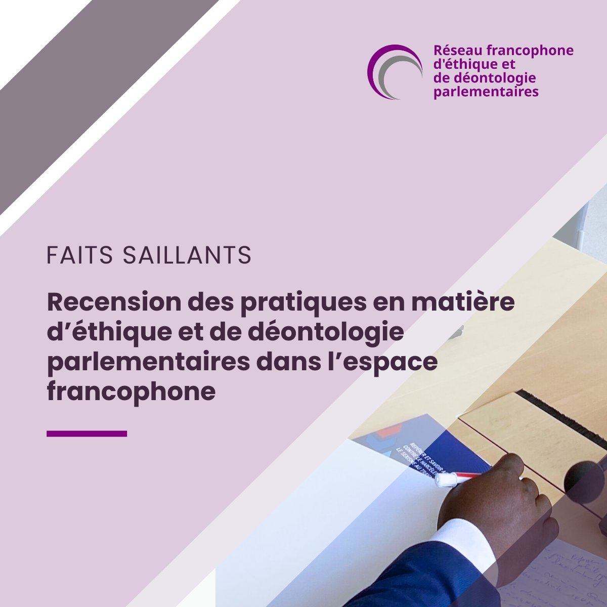 Le Réseau offre un aperçu de l’encadrement et des modèles d’organe de régulation qui existent dans l’espace francophone dans « Faits saillants : Recension des pratiques en matière d’éthique et de déontologie parlementaires.

📖 rfedp.org/publications