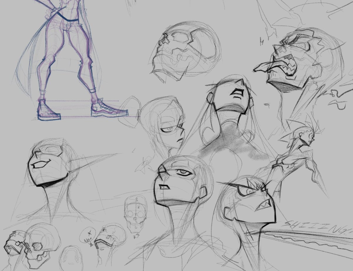jetmonkeyarts's tweet image. Head Angle Practices