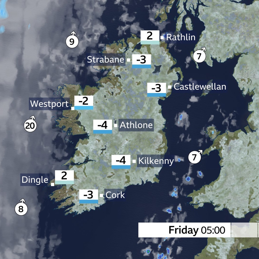 ❄️ Ireland tonight: colder than your ex’s heart! 🥶

From -4C in the midlands to chilly coasts, wrap up tight — one of those nights where even the kettle shivers.