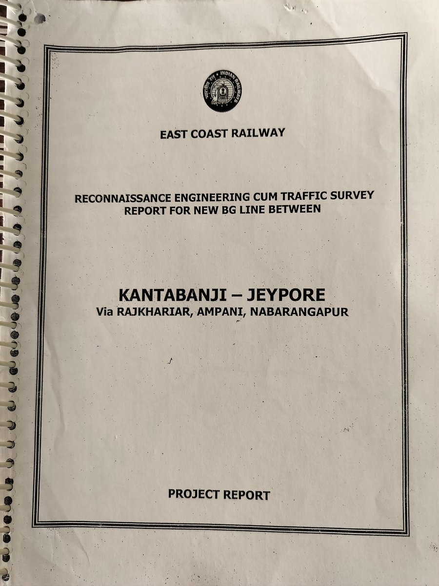 On this project all parts will be covering the railway line,only Kantabanji to Dharmagarh Via Khariar 90KM . Take the most backward part of India KBK Region <a href="/AshwiniVaishnaw/">Ashwini Vaishnaw</a> <a href="/dpradhanbjp/">Dharmendra Pradhan</a> <a href="/MohanMOdisha/">Mohan Charan Majhi</a>