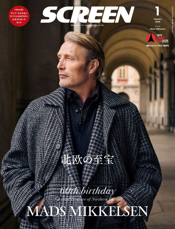 明後日、11月22日は #マッツ のお誕生日ですね🎂

#マッツ・ミケルセン のスペシャルグラビア、 ポスター、ポストカードセットなど盛りだくさんの内容でお届けする、「東京コミコン2025版 SCREEN2026年1月号」、SCREEN STOREにて先行販売を開始しましたー🎉

詳細はこちら▼
screenstore.jp/shopdetail/000…