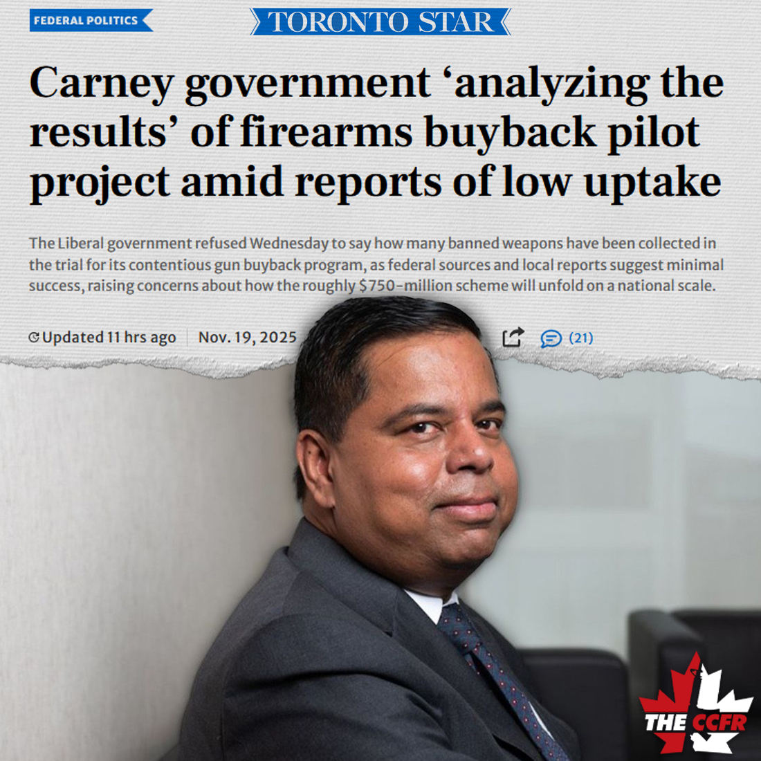 CCFR_CCDAF's tweet image. Rod Giltaca called the participation so far “a startlingly low number.” He said “it seems like people are ready to resist.” In Cape Breton, the launch of the pilot project was met with protests from gun owners and condemnation from the local police union. thestar.com/politics/feder…