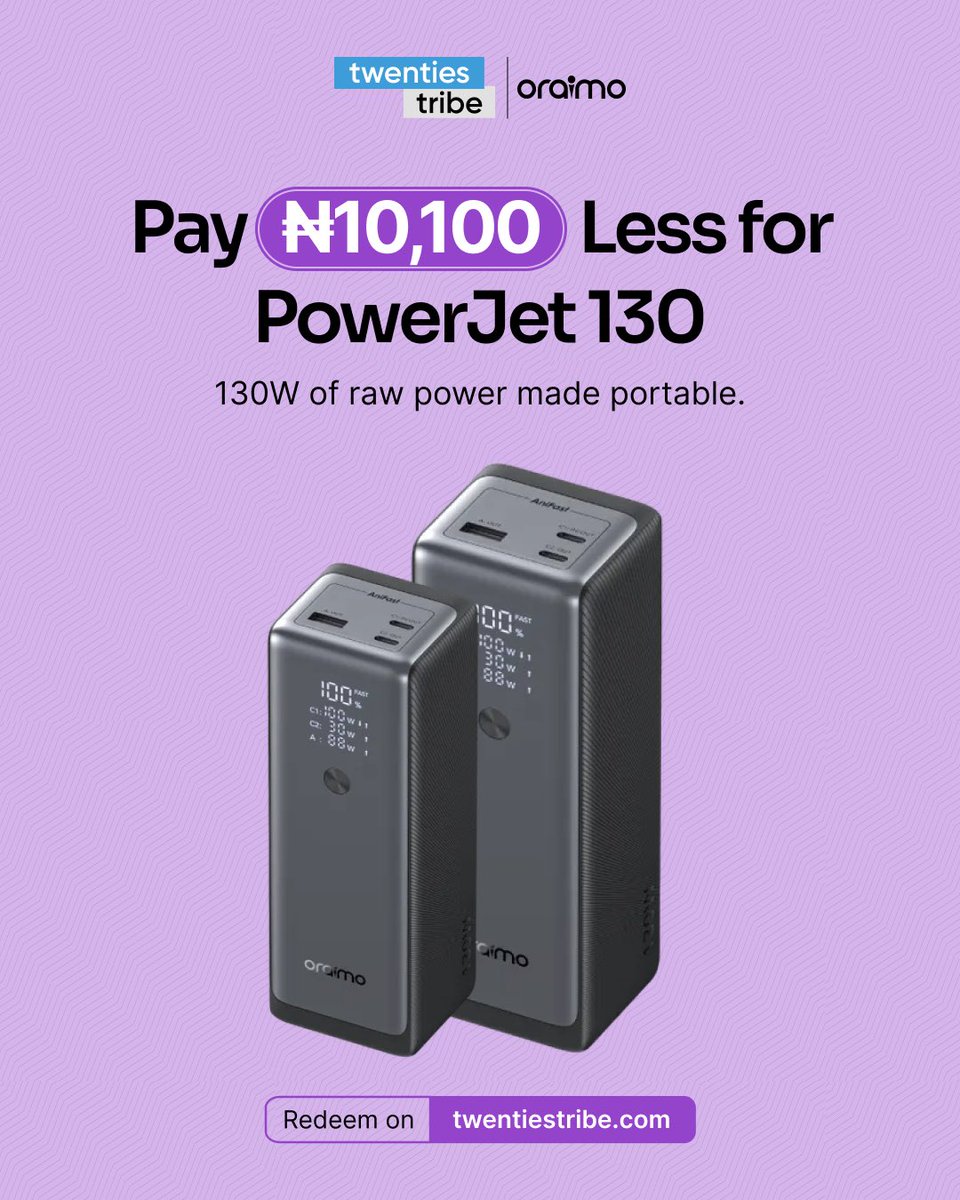 twentiestribe's tweet image. Clean discounts on everyday gadgets that actually make your life easier. No overthinking needed.

Redeem on twentiestribe.com/discounts.

#TwentiesTribe #GadgetDeals #TechOnABudget