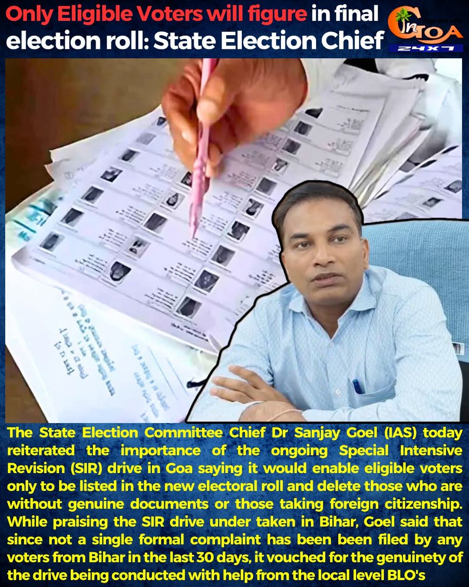 rebelioushamila's tweet image. @CEO_Goa Sir,
A total of 89 lakh objections were filed by @INCIndia regarding wrongful voter exclusions after SIR , yet none were accepted by @ECISVEEP.

We cannot afford a repeat of what happened in Bihar, here in Goa.
Our senior leader Shri @Pawankhera has already detailed this…