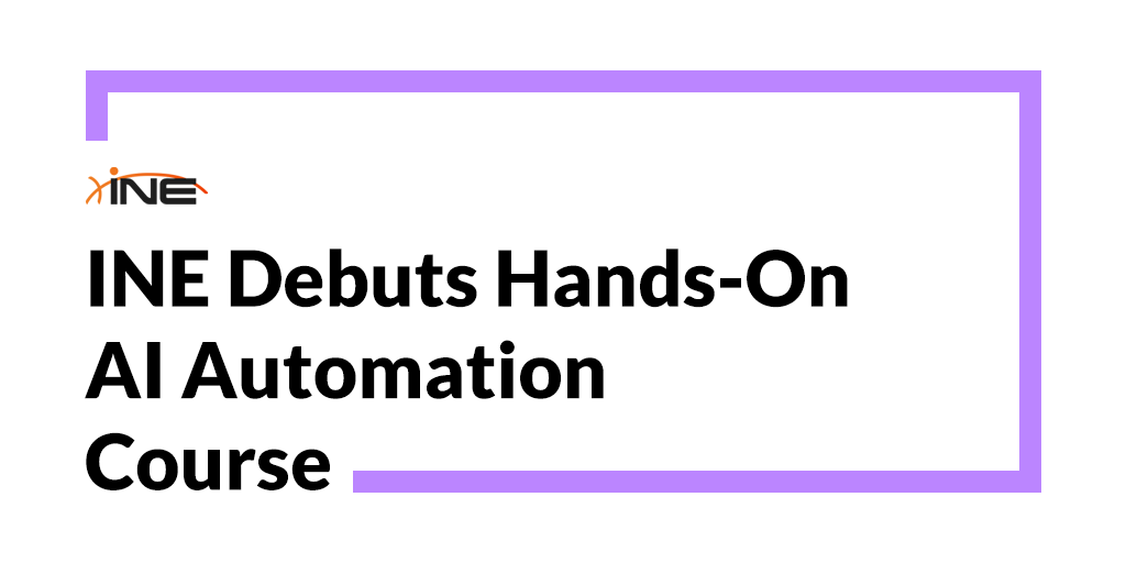 SecurityTube's tweet photo. 🚀 Imagine automation that understands your network.

INE’s new AI in Automation course lets you integrate real LLMs into live router labs and build intelligent, adaptive workflows.

👉 Read the full article:
https://t.co/lM8OuTMoZG

#INE #AIinAutomation #Networking #ENAUTO https://t.co/w7DFVkS9Ko