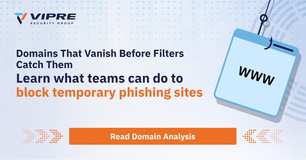 VIPRESecurity's tweet image. Attackers rely on newly registered domains. Pages appear fast, vanish fast. Filters often miss them. They are a growing tactic in Q3 2025.

Read the full report: vipre.com/resources/q3-2…

#VIPRE #EmailProtection #Q32025Report #CyberThreats