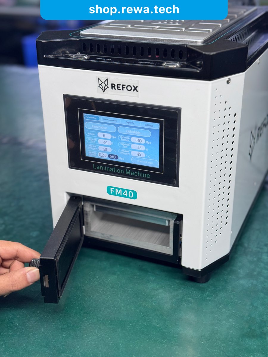 rewatechnology's tweet image. No More Bubbles, No More Hassle — Try the REFOX Laminating &amp;amp; Debubbling Machine 🔧✨