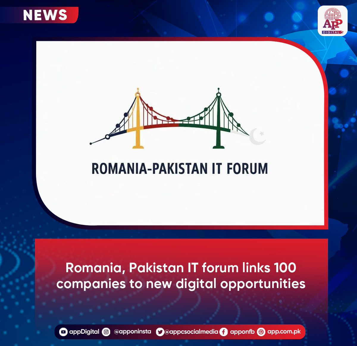 appcsocialmedia's tweet image. More than 100 technology firms from Romania and Pakistan came together at the Romania–Pakistan IT Forum 2025, marking a major push to expand digital cooperation between the two countries.
#RomaniaPakistanITForum2025 #TechCollaboration #DigitalCooperation #ITInnovation