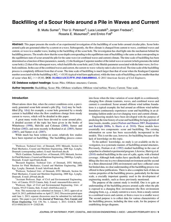 EurekaMag's tweet image. Backfilling of a scour hole around a pile in waves and current eurekamag.com/research/098/3… 

Journal of Waterway, Port, Coastal and Ocean Engineering 139(1): 9-23
2013
ISSN/ISBN: 0733-950X