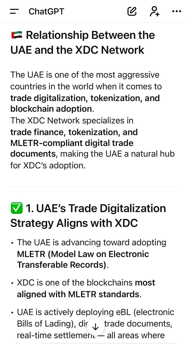 synergy0421's tweet image. The #UAE is one of the most aggressive countries in the world when it comes to trade digitalization, #tokenization adoption.
The #XDC‼️Network specializes in trade finance, tokenization, and #MLETR-compliant digital trade documents, making the UAE a natural hub for XDC’s adoption