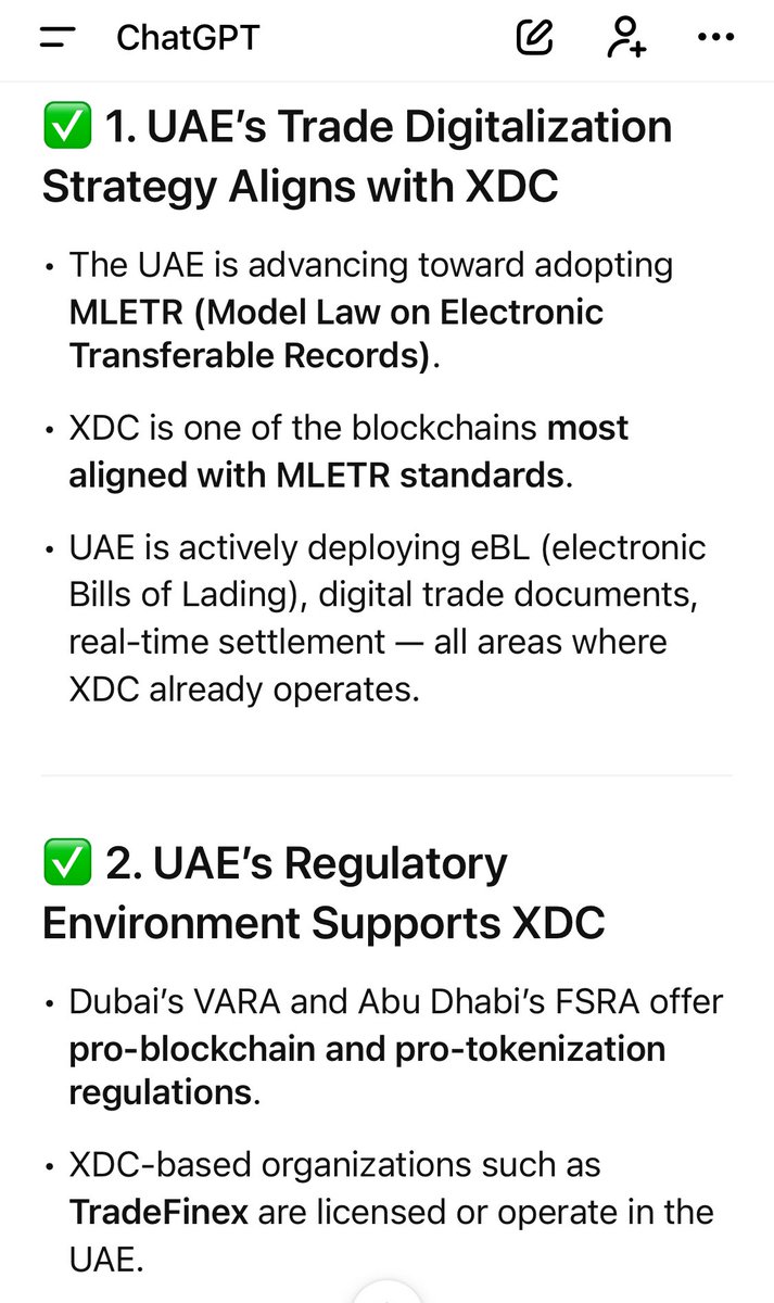 synergy0421's tweet image. The #UAE is one of the most aggressive countries in the world when it comes to trade digitalization, #tokenization adoption.
The #XDC‼️Network specializes in trade finance, tokenization, and #MLETR-compliant digital trade documents, making the UAE a natural hub for XDC’s adoption