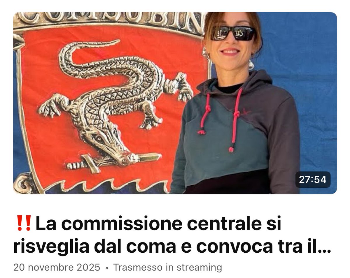‼️La commissione centrale si risveglia dal coma e convoca tra il 15 e il 19 dic 25 tutti i radiati😆
youtube.com/live/7OsuDCgQv…
