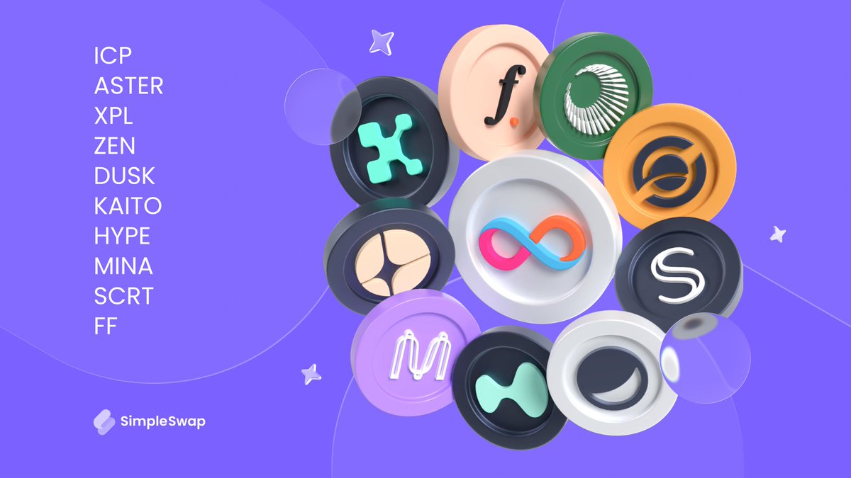 SimpleSwap_io's tweet image. 🔥 The crypto market never sleeps – and every dip sparks a new wave of momentum.
This week was no different: volatility, rebounds, and a fresh batch of tokens taking center stage.

Here are the top 10 coins that dominated attention this week 👇

$ICP (Powering an open, scalable…