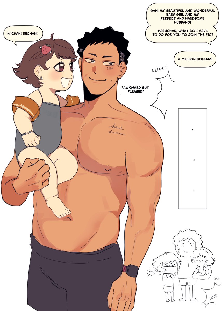 berrybrief's tweet image. iwaoi family swim day bc making an arena is utterly upsetting