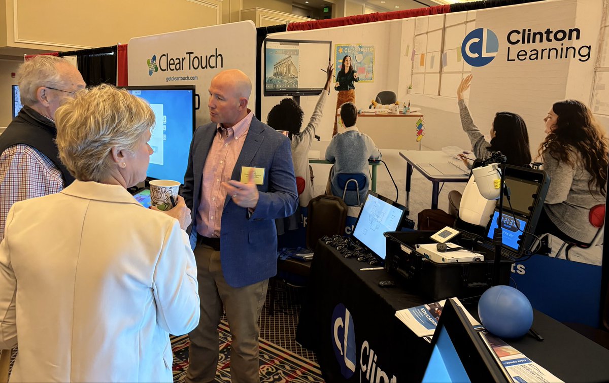 ClintonLearning's tweet image. Lots of great discussions with leaders at #VSBA2025AC 
💡How can we communicate in moments campus-wide? 
💡How do we engage younger students in more relatable ways?
💡How do we create a more equitable learning environment in the classroom?
@GetClearTouch @AudioEnhancemnt