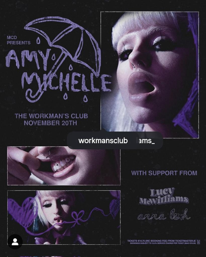 Off to see the amazing Amy Michelle in The Work man's Club tonight. One of my favourite Irish artists in recent years. Seriously underrated here.