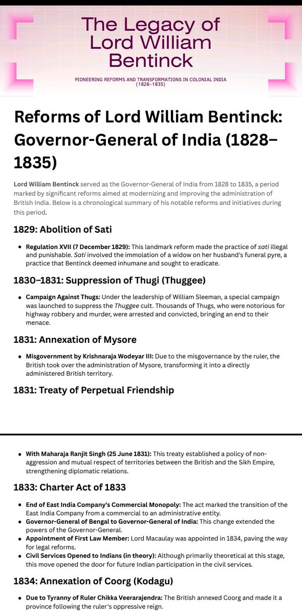 ImHari97's tweet image. 🎯Lord William Bentinck Reforms👇
#UPSC 
#Tnpsc