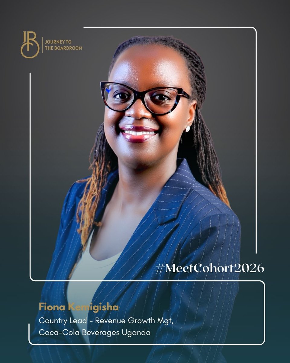 Congratulations to Fiona Kemigisha for being chosen for <a href="/JTBoardroom/">Journey To The Boardroom</a> 2026.

She is a business leader in commercial strategy, trade marketing &amp; revenue growth management. She currently serves as the Country Lead for Revenue Growth Management at <a href="/CocaColaBevUg/">Coca-Cola Beverages Uganda</a>   

#JTB2026
