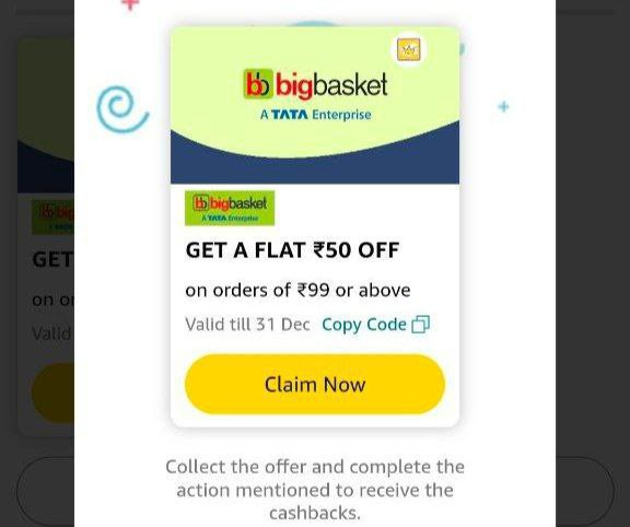 TechyBoostDeals's tweet image. Amazon Bigbasket Loot

First Purchase Amazon Gc Of ₹10
amazon.in/dp/B00KGE2ER2?… (Pay Via Amazon Pay UPI )

You Will Get Scratch Card Of Bigbasket Coupon

Coupon : amzn.to/489uPKT

Now Purchase Any Product Of Min. ₹99 From Big Basket Using Code &amp;amp; Flat 50rs Off