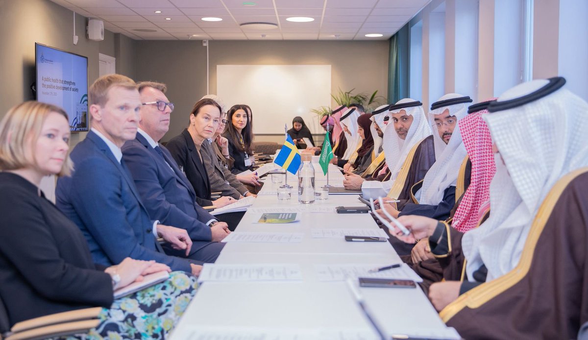 FahadAlJalajel's tweet image. كما التقيت بمسؤولي عدد من المؤسسات السويدية شملت @socialstyrelsen و @Folkhalsomynd و @karolinskainst، و @salar_int حيث اطلعت على الخدمات المقدمة واستعرضنا مجالات التعاون القائمة وفرص تطويرها، وتحقيق أثر ملموس ينعكس على جودة الخدمات الصحية.

I also met with Swedish institutions…