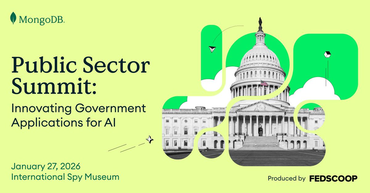 fedscoop's tweet image. The need to evolve systems, improve services, and adopt emerging technology is more urgent than ever.

Take the next step toward building more resilient, flexible applications that support the future of government at #MongoDBPublicSectorSummit. hubs.li/Q03QMBY-0