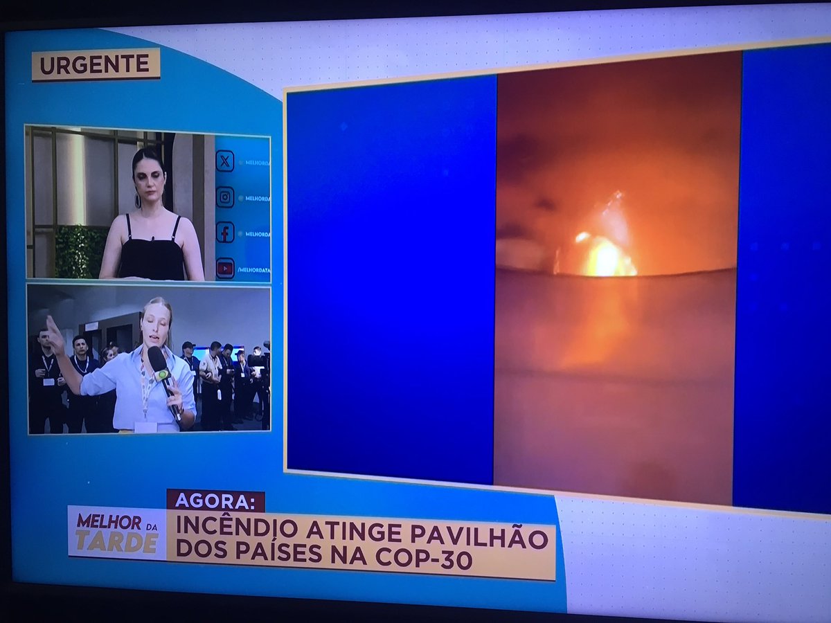 CMeneghe's tweet photo. Incêndio na cop 30 https://t.co/lvmr09xWDT
