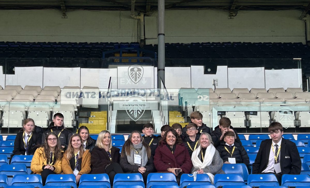 DeltaGarforth's tweet image. Y10 &amp;amp; 11 Work Skills students spent this morning taking part in a careers event at Elland Road. Students learnt about the various careers pathways of @LeedsUnitedFoundation staff, skills development and had a tour of the stadium